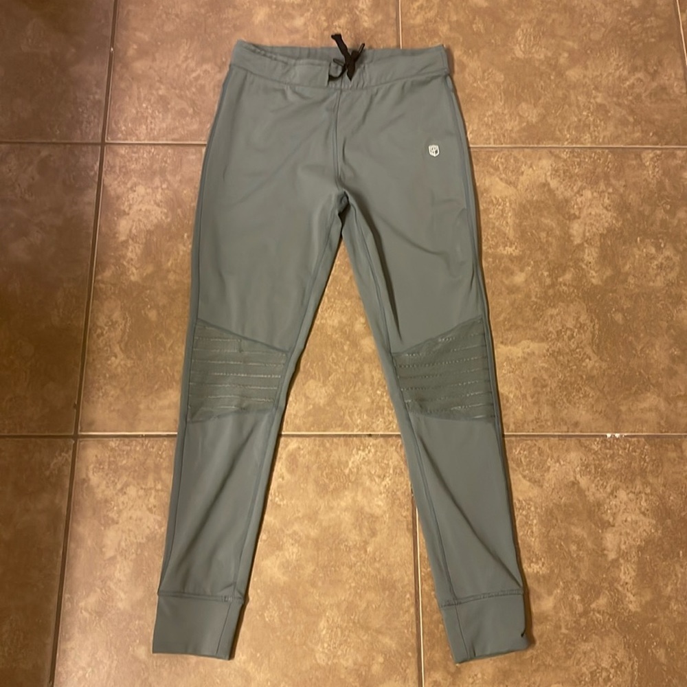 Pleated Moto Leggings-  gunmetal